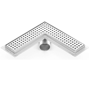 Rohové nerezové sprchové žlaby