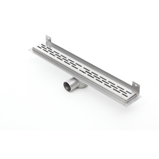 Sprchový nerezový žlab KNWF s nástěnnou přírubou (nerezový sifon)