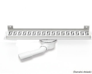 Sprchový odtokový žlab KWF s nástěnnou přírubou (plastový sifon)